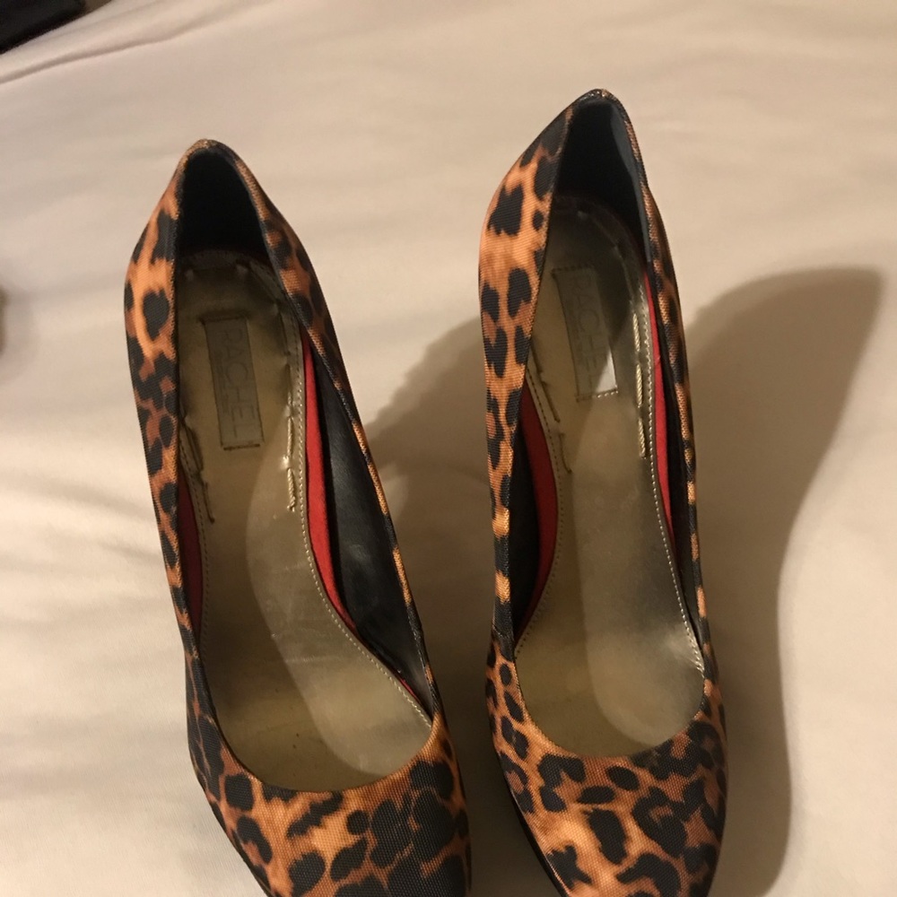 Rachel Roy leopard red heels